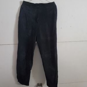 Black lined leather pants